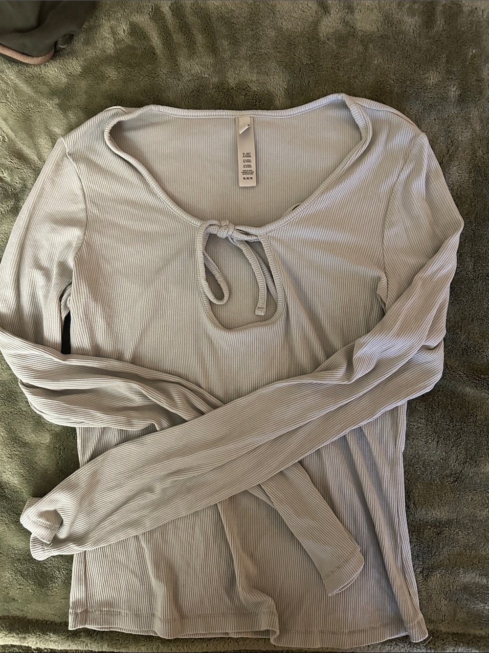 SKIMS Soft lounge tie front top in Talc